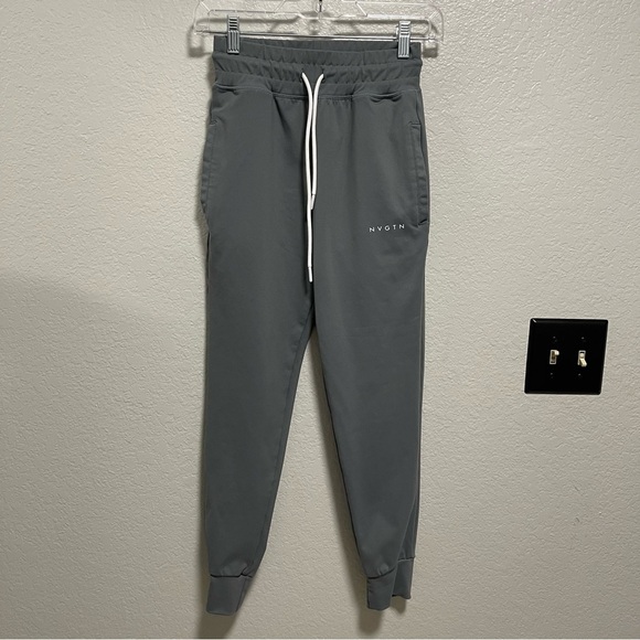 EUC NVGTN Women’s Grey Elastic Waist Drawstring Joggers Size Small - Picture 1 of 7